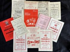 1955-1988 Welsh Rugby Trials and Sevens Tourneys (12): Trials, Jan 55, Nov 5th and 19th 1960, Nov