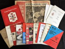1950s-2000s Welsh Rugby Pot-Pourri (27): Menus: W v Scotland 82, 92, 94 and 96. Progs: Trials, Jan