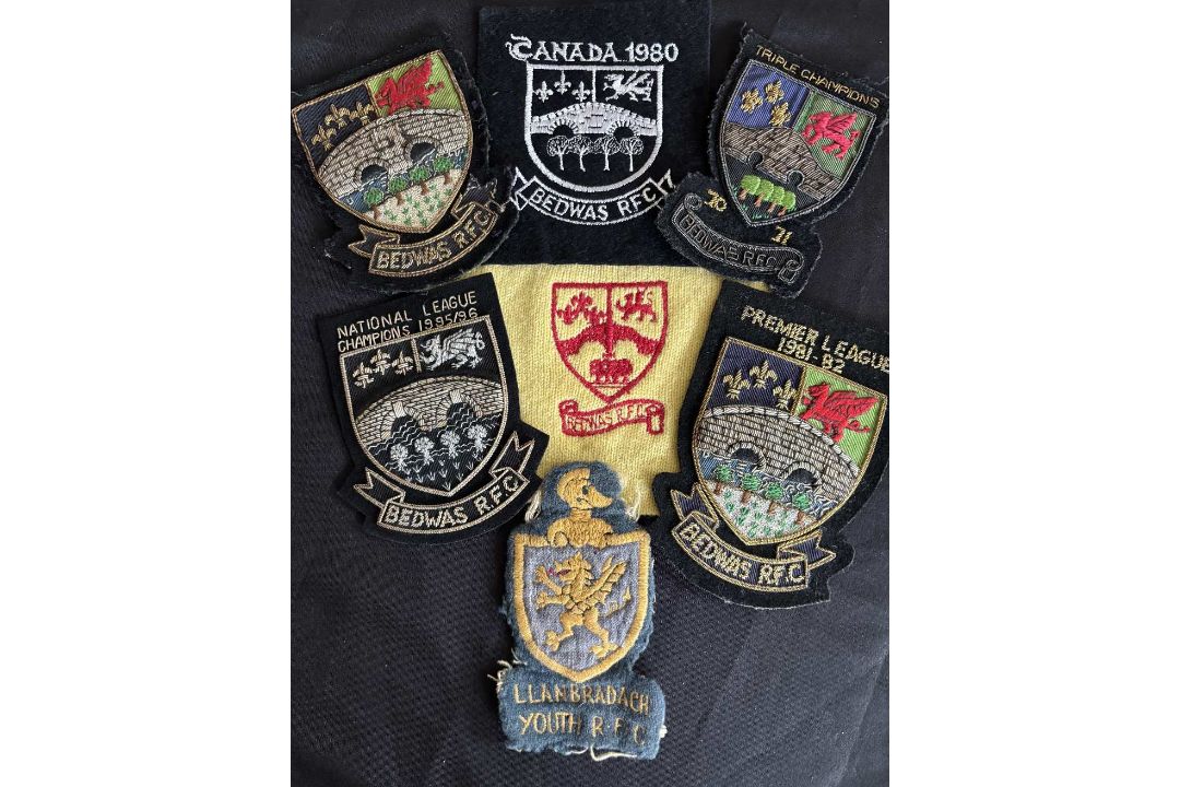 1970s on Bedwas RFC etc S Wales Blazer Badges etc (6): Lovely selection 1970-1996, five different