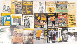 1968-2012 Qty of Wolves Wolverhampton Wanderers Home Football Programmes, part years, with noted