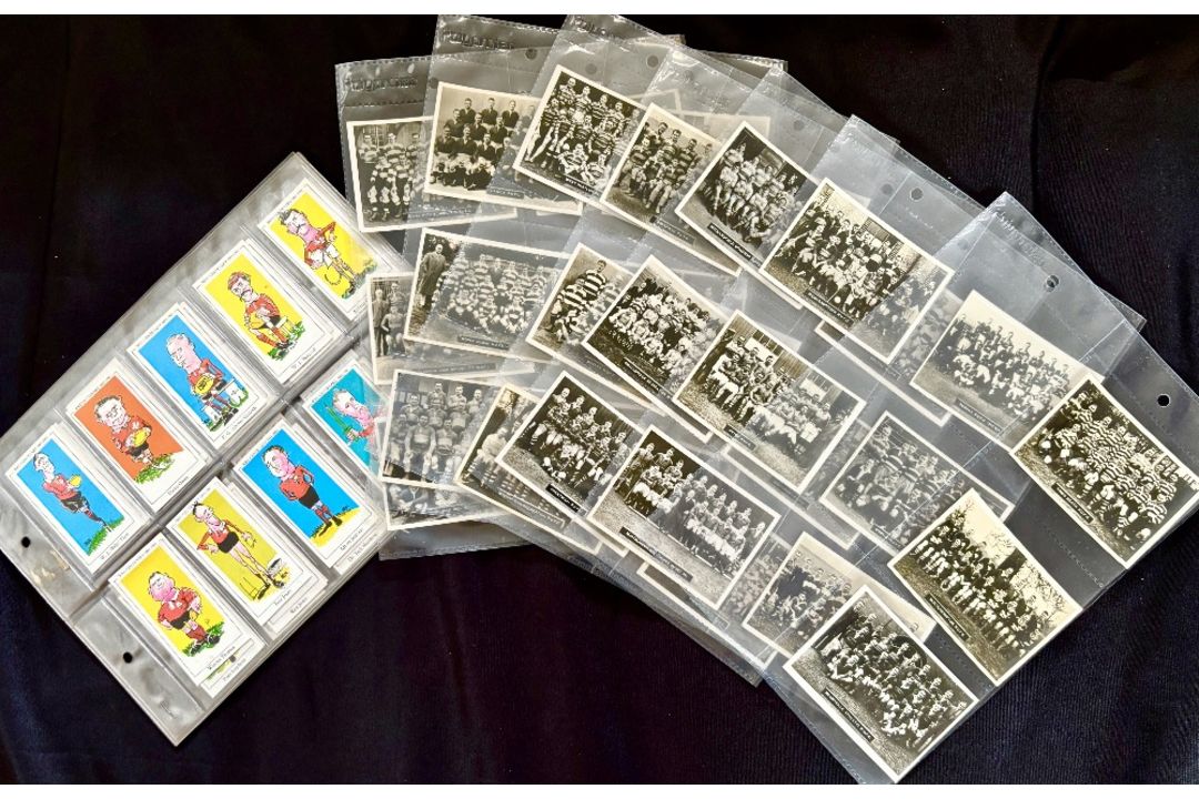1936 and 1980 Rugby Cigarette and Trade Cards (82 cards): Ardath 1936, 32 larger than usual