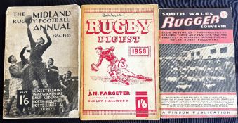 1930s-50s Rugby Literature Trio (3): Scarce pictorially-covered Midland Rugby Football Annual,