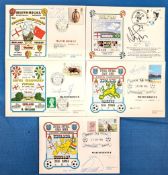 5x Signed International Football First Day Covers featuring England - Neil Webb, England - Nicky