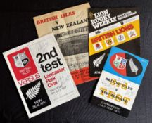 1977 British and I Lions Signed Test Rugby Programmes (4): All four tests from this just-lost