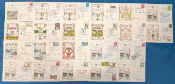 22x Signed Liverpool FC First Day Covers featuring Steve Highway, Ray Clemence, Phil Thompson,