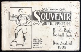 Rare 1908 British and I Lions v Hawke’s Bay Rugby Programme: Amazingly this is a 64pp landscape
