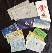 Welsh Rugby Ticket Pot-Pourri inc Sevens (c.20): To inc glossy customised hospitality venue