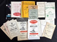 1947-2003 Welsh Rugby Programme Miscellany (22): Mon v Glam 47, Carms 75 (2) and Brecons 88;