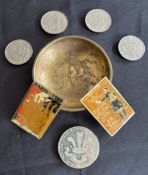 Rugby Coins, Badges, Ashtray etc miscellany (8): Four different Danie Craven tribute ‘coins/