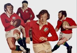 Lions Legends Set 2 (4): Handcrafted and painted rugby star wooden figures, what a set – Mervyn