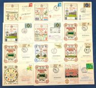 12x Signed Manchester United First Day Covers – featuring, Tommy Docherty, Lou Macari, Brian