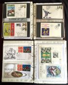 1960s On, Large Rugby First Day Cover Collection in Two Albums (Qty): Splendidly gathered and