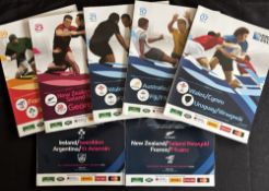 2015 RWC Rugby Programmes (7): Pools: Wales v Uruguay, Australia v Fiji, Wales v Fiji, N Zealand v