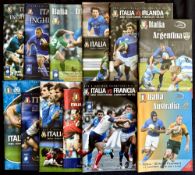 2004-2012 Italian Rugby Programmes (12): Near Mint, glossy attractive packed editions from Italy v