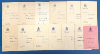 Selection of Amateur Football Internationals Programmes held at Dulwich Hamlet FC from 1948 to 1971