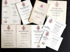 1970-1981 Welsh Rugby Menus/Guest Lists/Invites (9): Wales v RFU President’s XV and Eng/Wales v