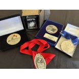 IRB etc Other Tournaments etc Medals (5): Heavy ‘crystal’ block, boxed, with colourful