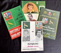 1980 British and I Lions in SA Signed Test Rugby Programmes (4): All four issues from the series