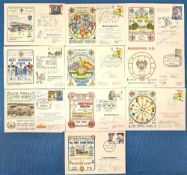 10x Signed Assorted Football First Day Covers featuring Oldham Athletic - Ian Wood, Tranmere