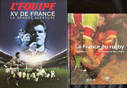Super Pair of Huge Photographic etc Celebrations of French Rugby (2): In typically bold, big and