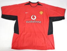 2002-2003 Manchester United Nike Replica Home Football Shirt, short sleeve, with Vodaphone sponsor