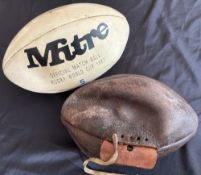 1987 RWC Mitre Ball etc (2): Vintage Mitre full size ball as used in the inaugural RWC of 1987 and