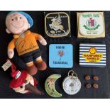 International Rugby Pot-Pourri (9): Vintage small crescent-shaped bonbon tin c.3” x 2” with