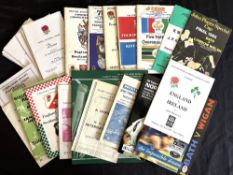 1950s-1990s English Rugby Pot-Pourri (24): Menus: E v Argentina 90, signed by RFU Pres D Easley