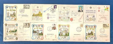 8x Signed Football Cup Final First Day Covers featuring FA Cup 1984 - Watford - Steve Sherwood,