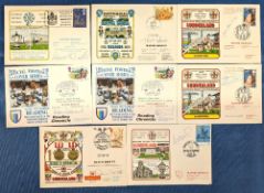 Reading (4) and Sunderland (4) Signed First Day Covers featuring Steve Death, Trevor Senior, Jimmy