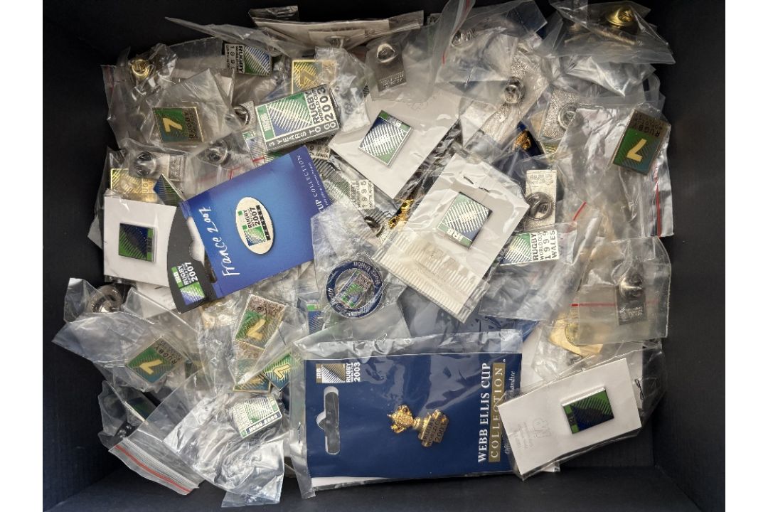 RWC Official Rugby Pin Badges from Around the Globe (120+): With some duplication, a great