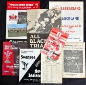 1963-2000 NZ Interest Rugby Programmes (8): v Swansea 63 and 80; v Western Counties 80; Aberavon v