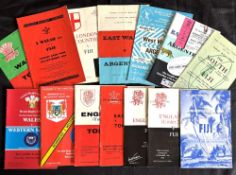 1964-1990 S Hemisphere Tourists to the UK Rugby Programmes etc (15): Argentina v East Wales and v