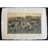 1893 Rugby Print, US Version of a Scotland v England 1887 Original: Great chance to obtain a print