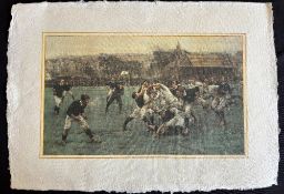 1893 Rugby Print, US Version of a Scotland v England 1887 Original: Great chance to obtain a print