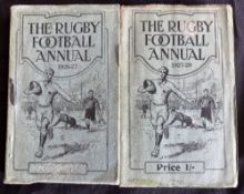 1926-28 Rugby Football Annuals (2): Two mid 20s s/back issues of the popular and useful reference