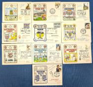 10x Signed Assorted Football First Day Covers featuring Mansfield Town - Gordon Hodgson, Stoke