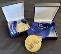 2009 IRB Nations Cup Boxed Pair of Winners’ Medals (2): Held in Romania, splendid boxed and ribboned