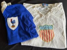 2004/‘1924’ of Replica France and USA Pair of Rugby Jerseys (2): In 2004 at Bordeauxtere was a