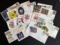 UK and Ireland Rugby Philatelic Items (18): England: RFU Centenary 70-1, three various FDCs and