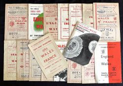 1950-1974 Welsh Schools and Youth Rugby Programmes (17): 15 Group: W v England Feb 53, E v W 54 (