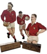 Welsh Workers: Raw Rugby Power, Geoff Wheel, Glyn Shaw and Mark Jones (3): Handcrafted and painted