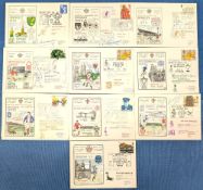 10x Signed Assorted Football First Day Covers featuring Norwich City v Everton cover signed by