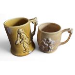 1930s on Pair of Ceramic Rugby Tankards (2): Nice duo, Staffordshire Pottery mid-20th century