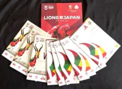 2021 British and I Lions in SA Full Set Rugby Programmes (9): Attractive from complete collection