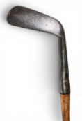 Early Carrick general iron c1880 c/w with maker’s faint stamp mark and cross cleek mark, 5” hosel