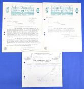 Golf Club Letterhead correspondence to John R Carstairs (3) features John Douglas & Sons dated April