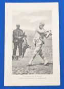 Golf Postcard – The Earl of Dudley Lord Lieutenant of Ireland – Wrench Series, depicts action scene,
