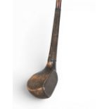 Scarce and unusual c1908 ‘Leghs’ Patent integral wood/metal face, sole plate and back weight
