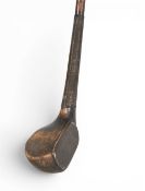 Scarce and unusual c1908 ‘Leghs’ Patent integral wood/metal face, sole plate and back weight